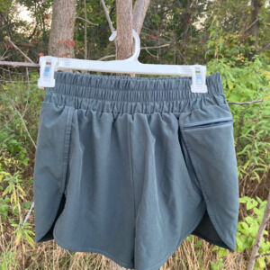 Blooming Jelly Green Lined Running Shorts with zip pocket, Sz. s